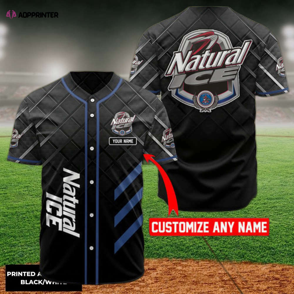 Personalized Black Natural Ice Baseball Jersey Personalized Black Natural Ice Baseball Jersey