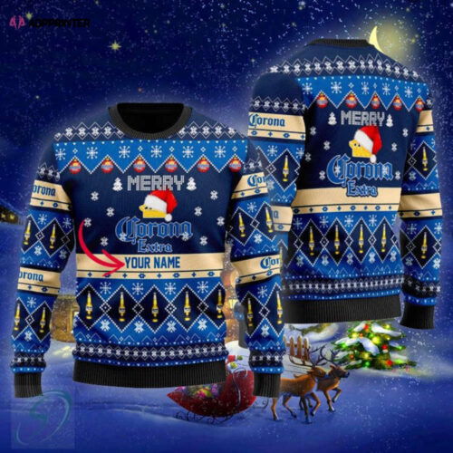 Cart 5 Personalized Merry Corona Extra Ugly Christmas Sweater
