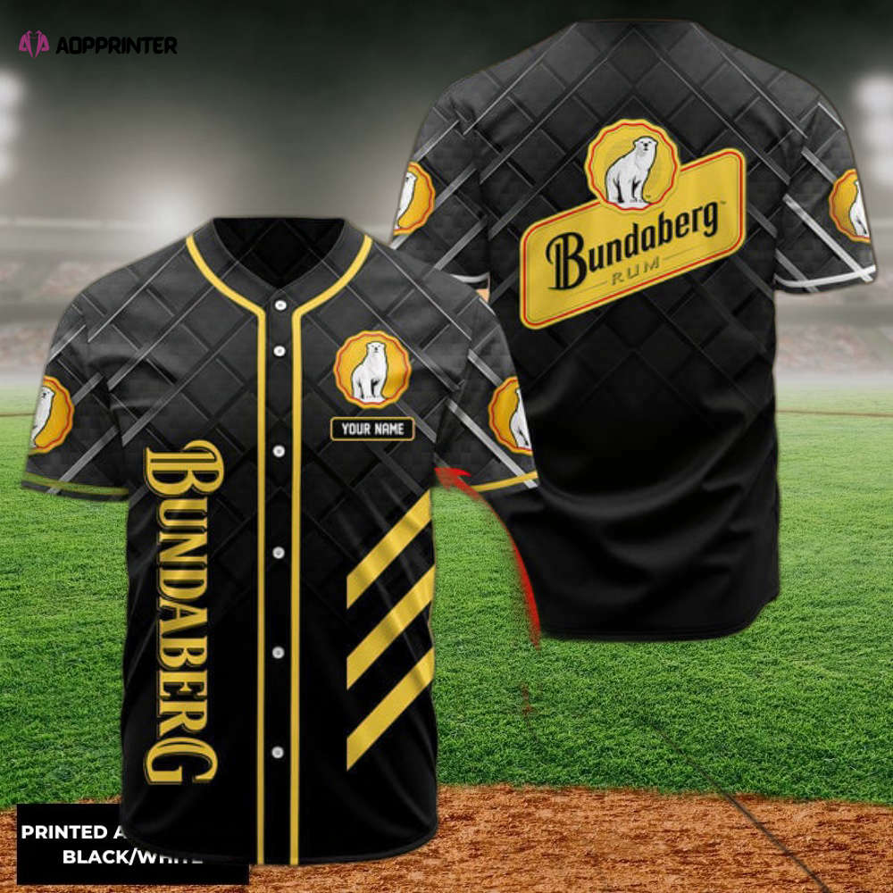 Personalized Vintage Bundaberg Baseball Jersey Personalized Vintage Bundaberg Baseball Jersey