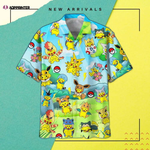 Cart 3 Pikachu Pokemon Hawaiian Shirt