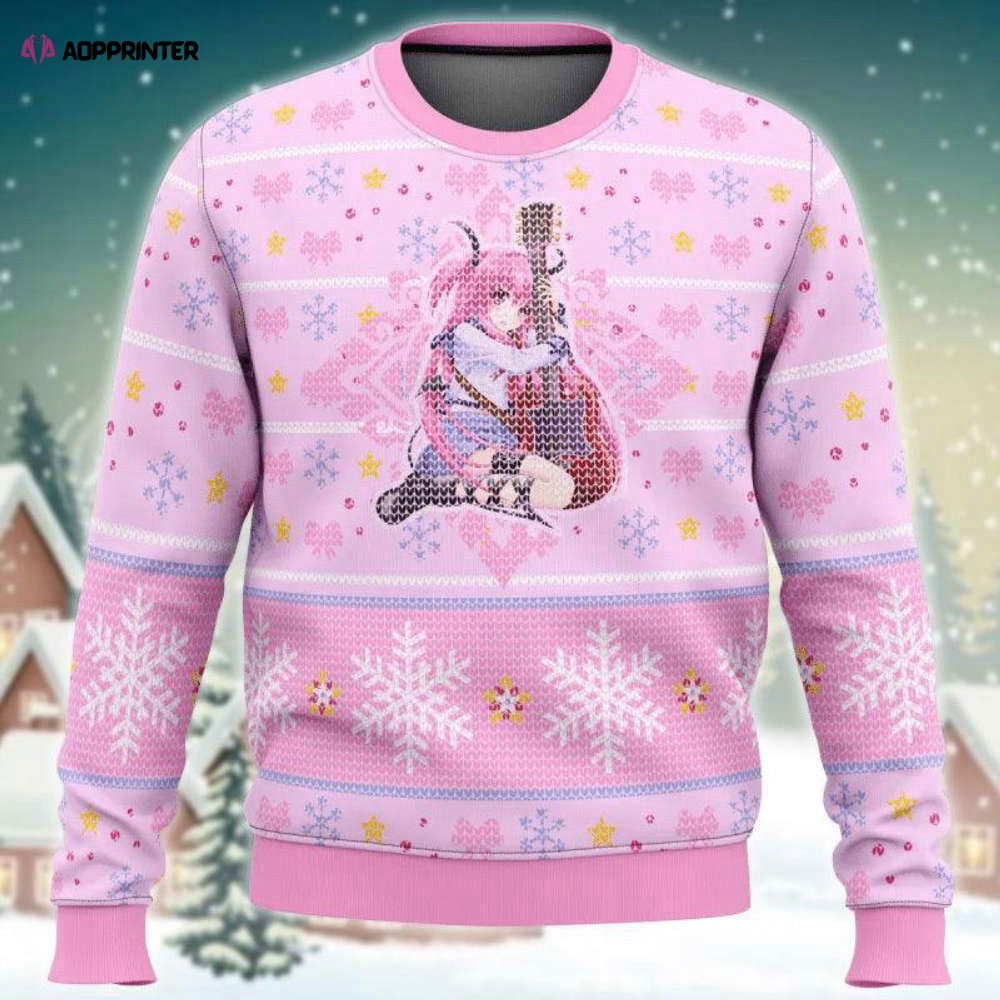 Pink Angel Beats Yui With Guitar Ugly Sweater Pink Angel Beats Yui With Guitar Ugly Sweater