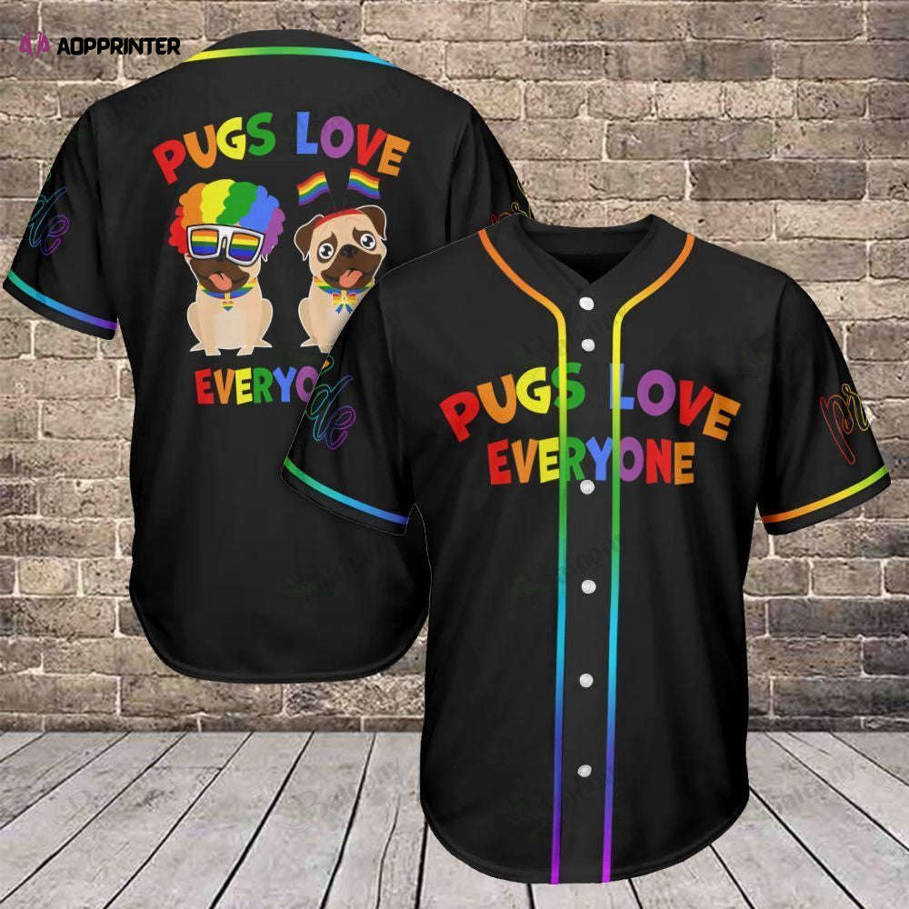 Pugs Love Baseball LGBT Jersey 400: Trendy Baseball Tee for LGBTQ+ Pride! Pugs Love Baseball LGBT Jersey 400: Trendy Baseball Tee for LGBTQ+ Pride!