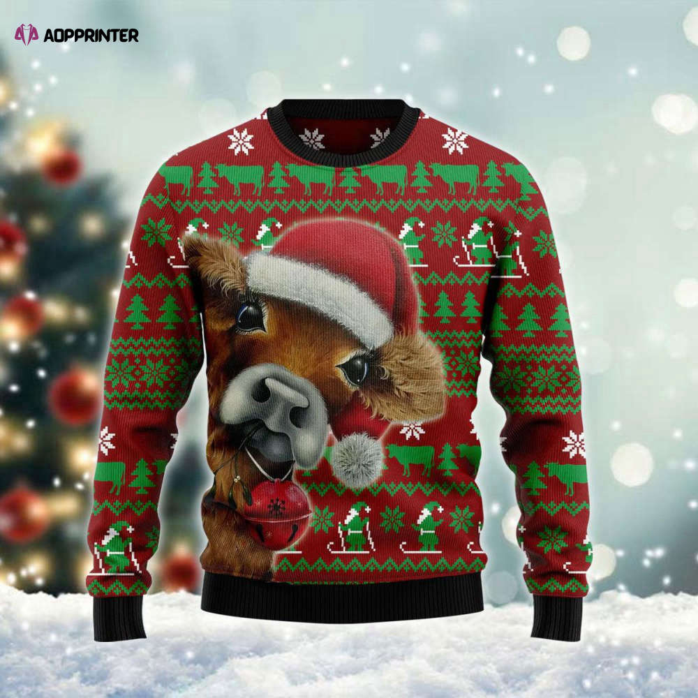 Santa Hat Cow Xmas Ugly Sweater: Festive Holiday Apparel for a Fun and Stylish Christmas Santa Hat Cow Xmas Ugly Sweater: Festive Holiday Apparel for a Fun and Stylish Christmas