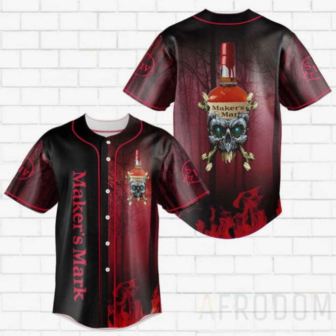 Skull With Maker’s Mark Baseball Jersey