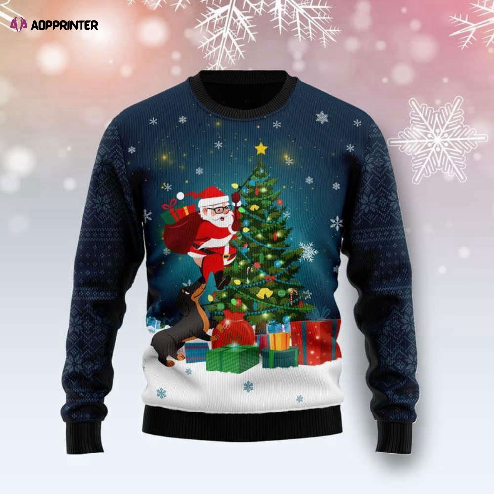 Spice up Your Holidays with a Dog Biting Santa Ugly Christmas Sweater Spice up Your Holidays with a Dog Biting Santa Ugly Christmas Sweater