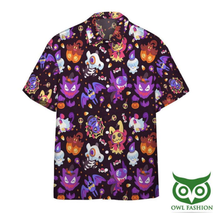 Spooktacular Pokemon Custom Hawaiian Shirt for a Happy Halloween