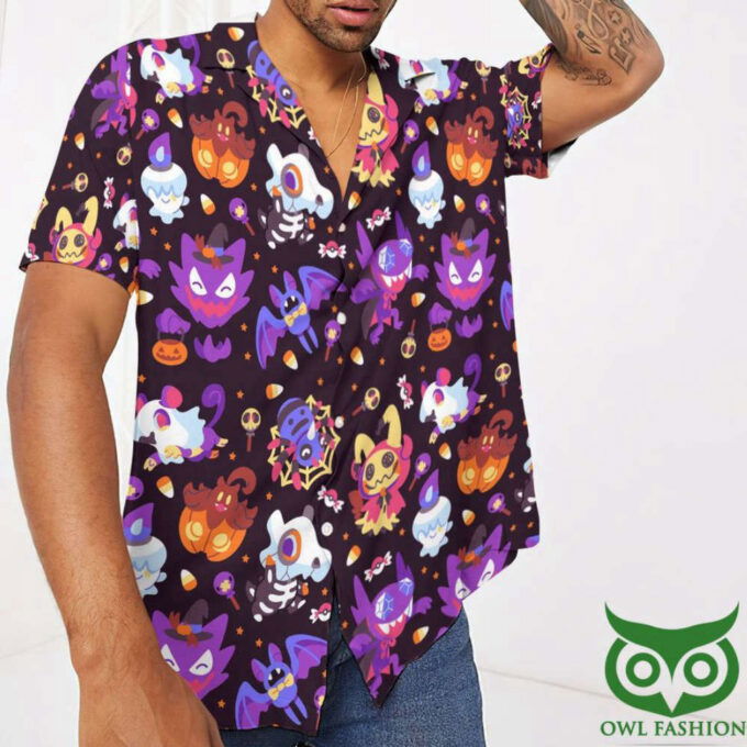 Spooktacular Pokemon Custom Hawaiian Shirt for a Happy Halloween