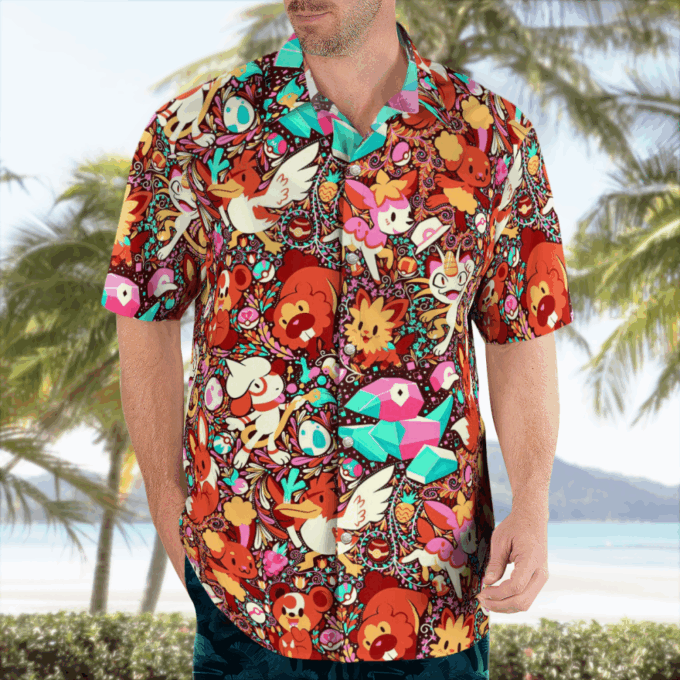 Stylish Pokemon Hawaiian Shirt – Normal System Exclusive Design
