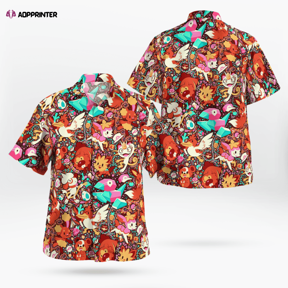 Stylish Pokemon Hawaiian Shirt – Normal System Exclusive Design Stylish Pokemon Hawaiian Shirt – Normal System Exclusive Design