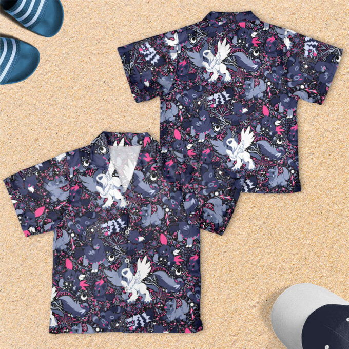 Stylish Shadow Pokemon Youth Hawaiian Shirt – Perfect for Summer!