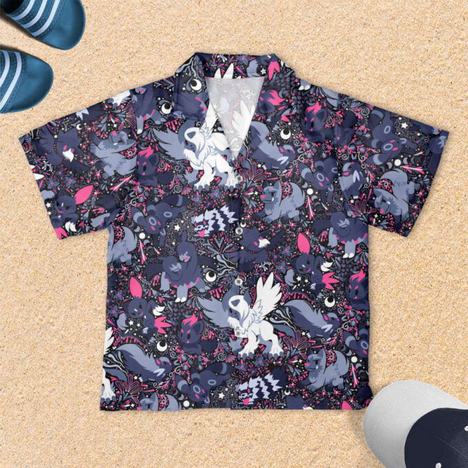 Stylish Shadow Pokemon Youth Hawaiian Shirt – Perfect for Summer!