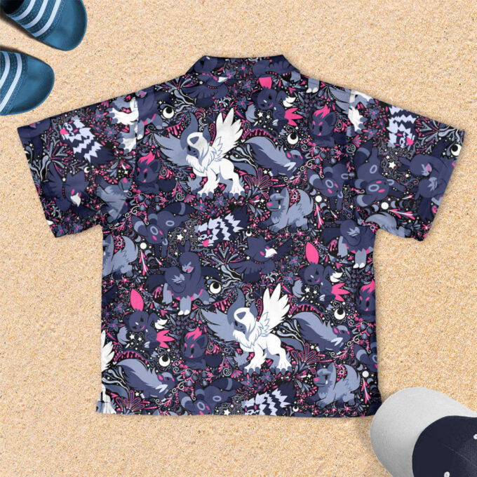 Stylish Shadow Pokemon Youth Hawaiian Shirt – Perfect for Summer!