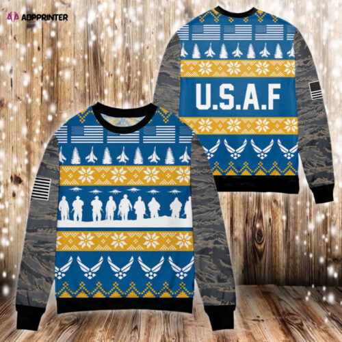 Cart 3 Stylish USAF Air Force Christmas Sweater: Celebrate in Festive Fashion!