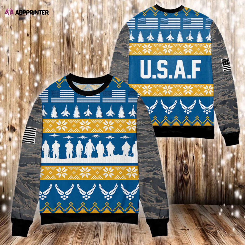 Stylish USAF Air Force Christmas Sweater: Celebrate in Festive Fashion! Stylish USAF Air Force Christmas Sweater: Celebrate in Festive Fashion!