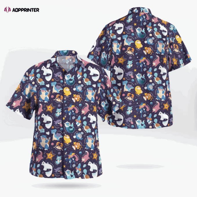 Stylish Water Type Pokemon Hawaiian Shirt – Catch the Waves!