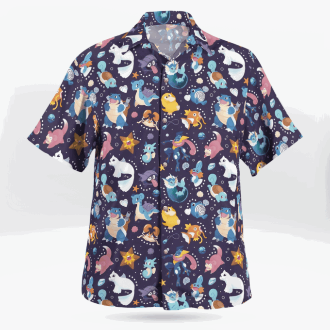 Stylish Water Type Pokemon Hawaiian Shirt – Catch the Waves!