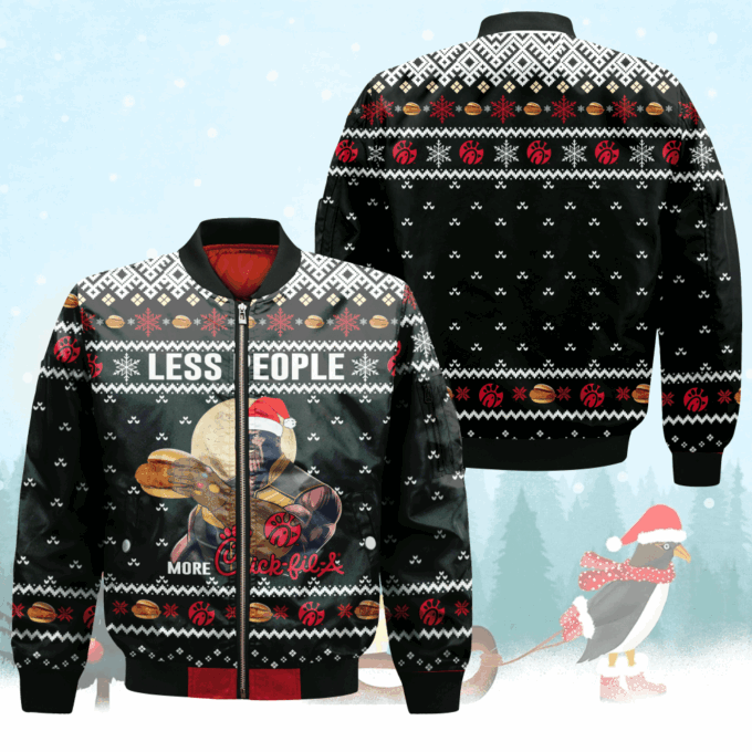 Thanos Less People More Chick-fil-A Ugly Christmas Sweater Hoodie All Over Printed