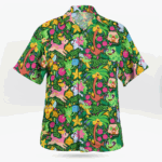 Tropical Green Pokemon Hawaiian Shirt: Stylish & Vibrant Summer Wear