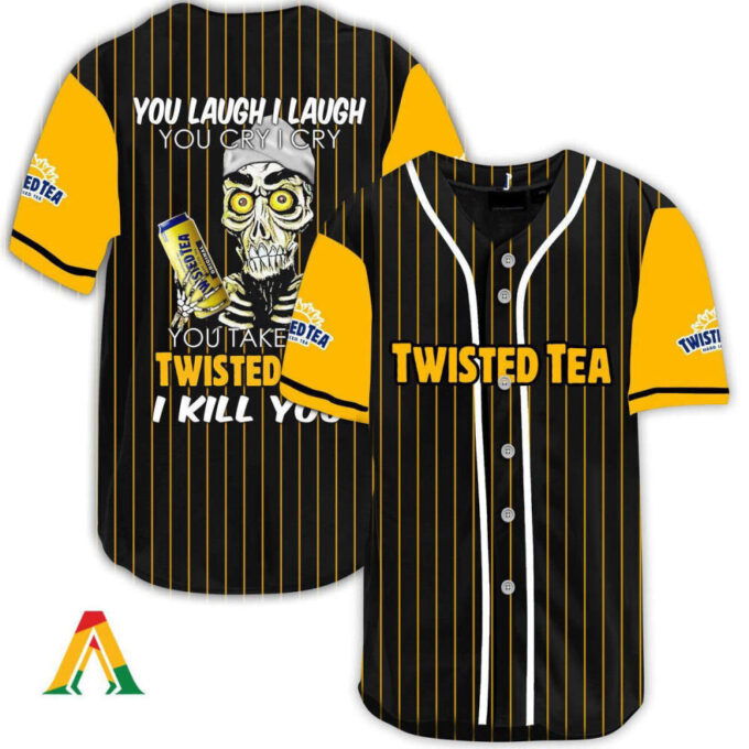 Twisted Tea Baseball Jersey: Laugh Cry Kill – Engaging Unique Design