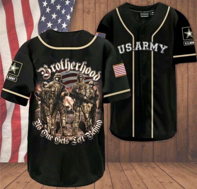 U S Army Brotherhood Baseball Jersey: Patriotic & Stylish Military Apparel