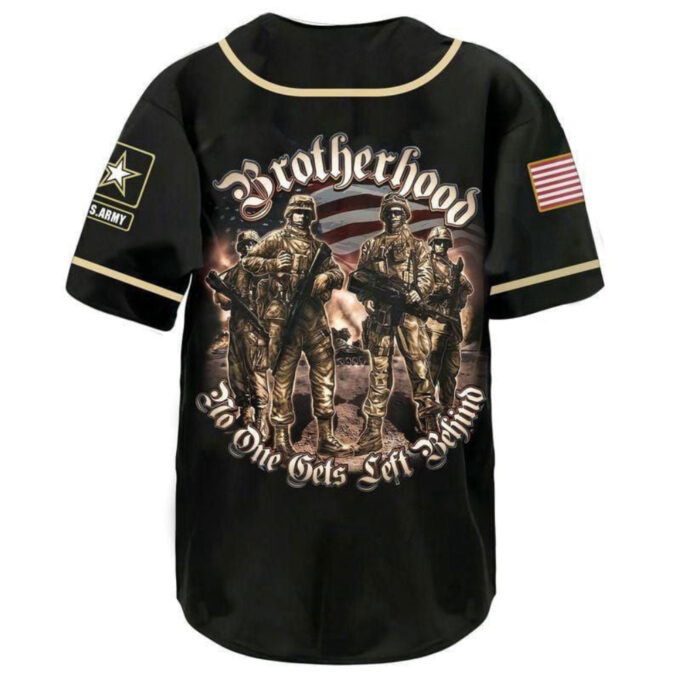 U S Army Brotherhood Baseball Jersey: Patriotic & Stylish Military Apparel