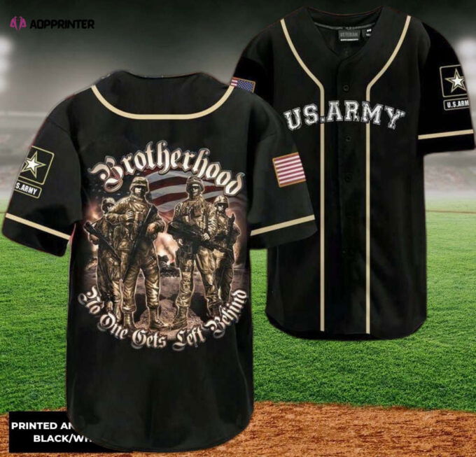 U S Army Brotherhood Baseball Jersey: Patriotic & Stylish Military Apparel