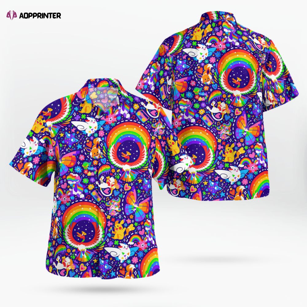 Vibrant Multicolor Pokemon Hawaiian Shirt – Catch em All in Style! Vibrant Multicolor Pokemon Hawaiian Shirt – Catch em All in Style!