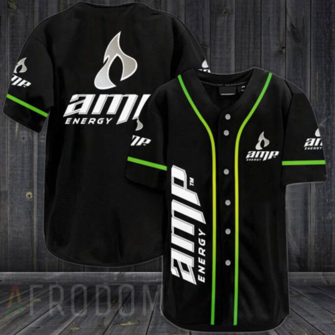 Vintage Black Amp Energy Baseball Jersey