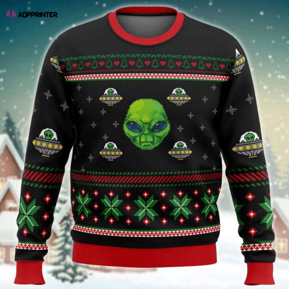 Xmas Alien With A UFO Ugly Sweater Xmas Alien With A UFO Ugly Sweater