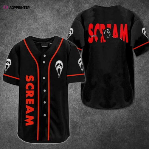 Cart 5 Horror Scream Baseball Jersey: Spooktacular Halloween Gift for Movie Lovers