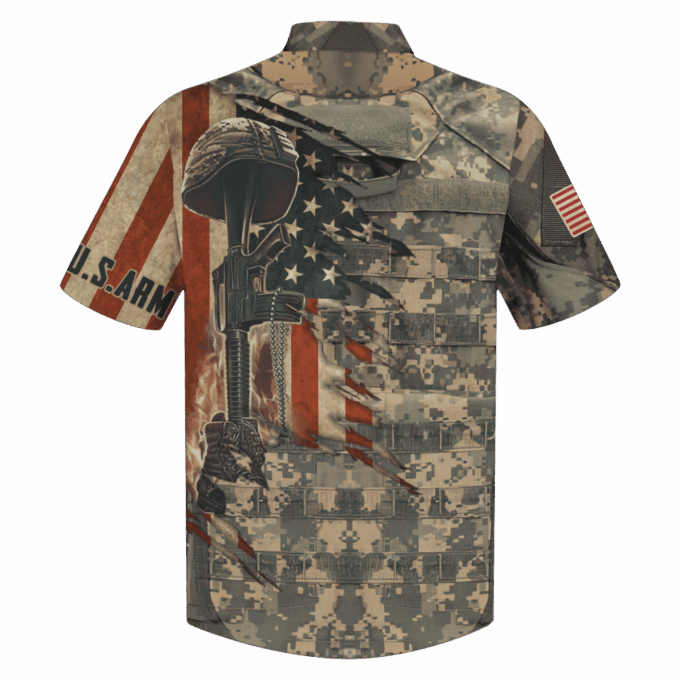 Us Army Veteran Gun Hawaiian Shirt