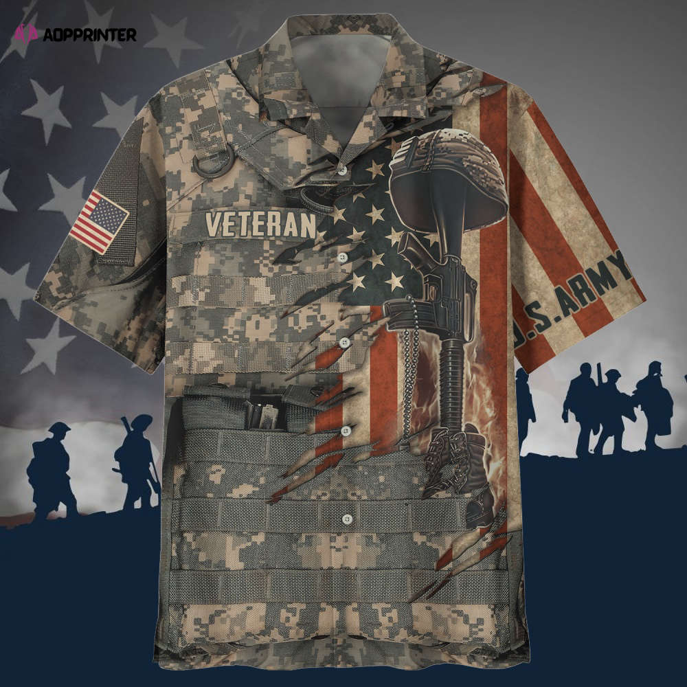 Us Army Veteran Gun Hawaiian Shirt Us Army Veteran Gun Hawaiian Shirt