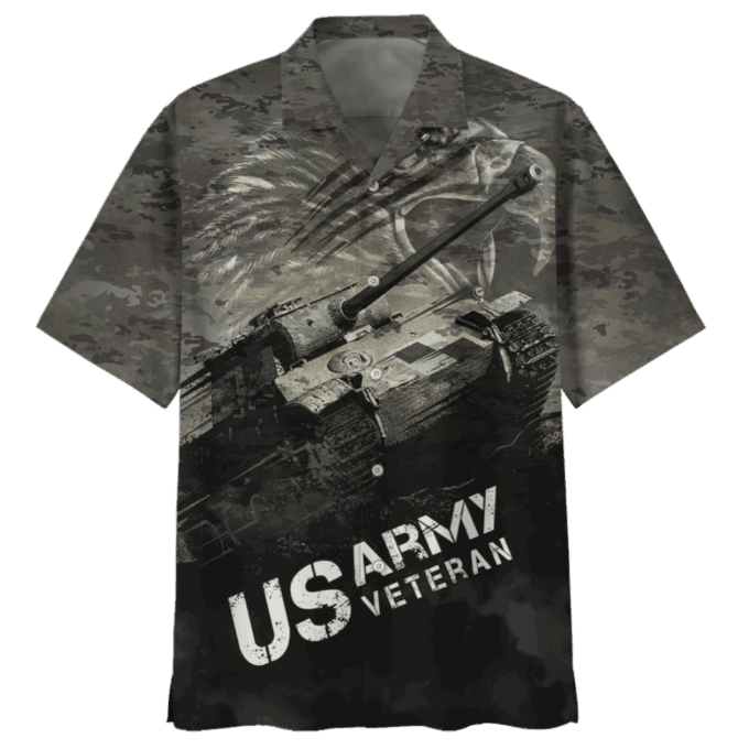 Us Army Veteran Tank Hawaiian Shirt