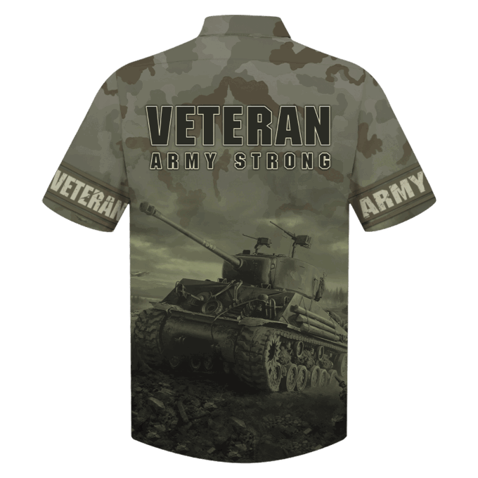 Veteran Army Strong Tank Hawaiian Shirt