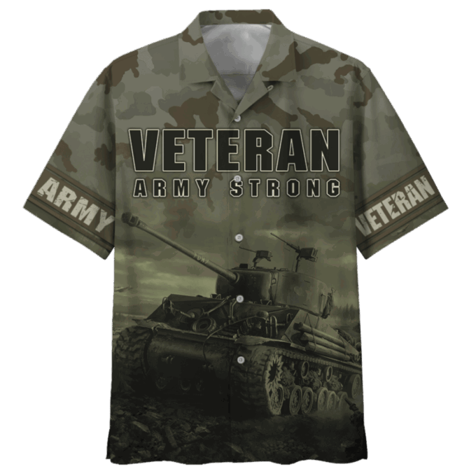 Veteran Army Strong Tank Hawaiian Shirt