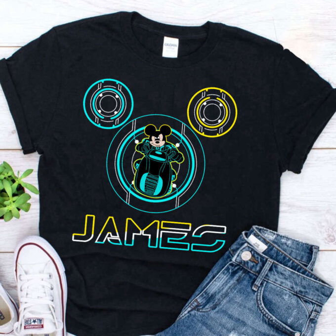 Personalized Disney Mickey Minnie Tron Lightcycle Run Shirt