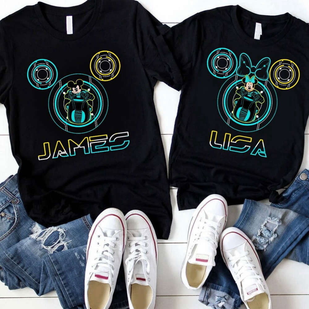Personalized Disney Mickey Minnie Tron Lightcycle Run Shirt Personalized Disney Mickey Minnie Tron Lightcycle Run Shirt