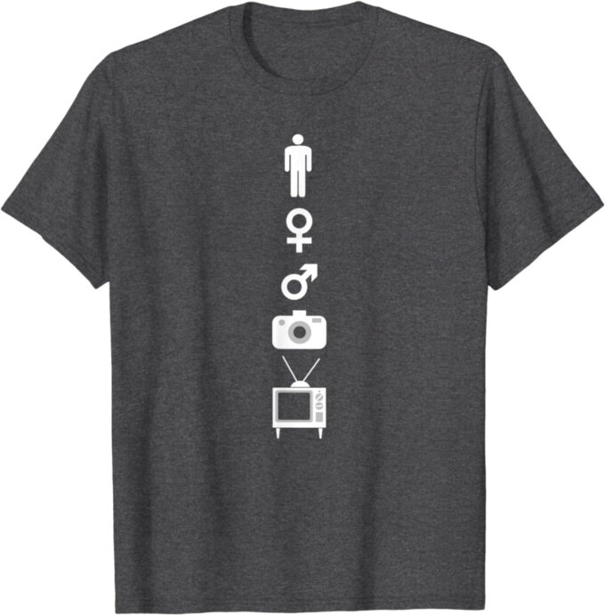Person Woman Man Camera T.V. Trump Cognitive Test Meme T-Shirt