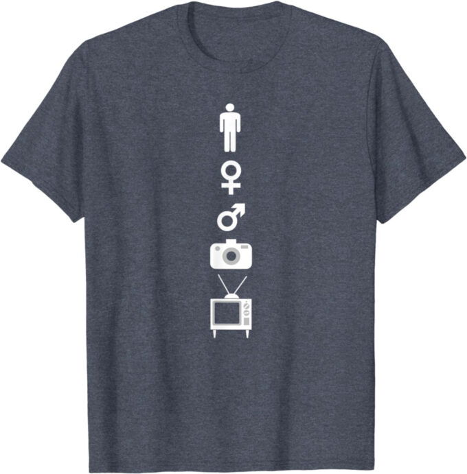 Person Woman Man Camera T.V. Trump Cognitive Test Meme T-Shirt