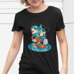 2023 NFL Miami Dolphins Mickey Mouse And Minnie Mouse Shirt Gift For Fan