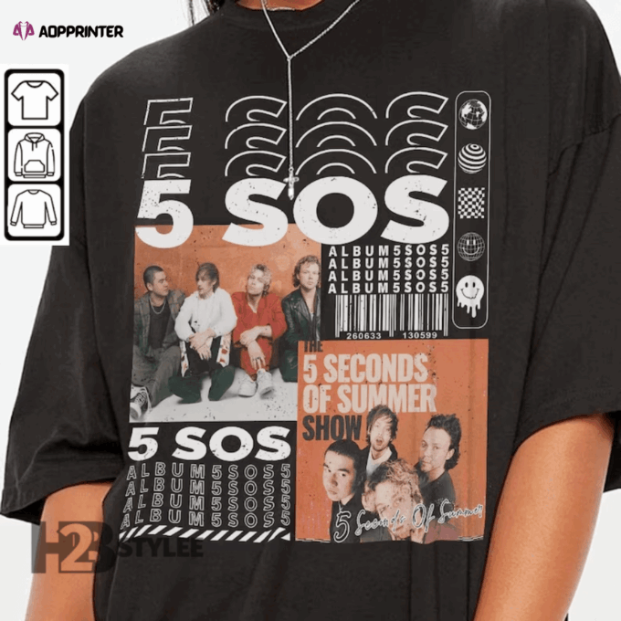 5sos 5 Seconds Of Summer Show Tour 2023 Retro Vintage Music Tour 2023 Unisex T Shirt, Sweatshirt, Hoodie