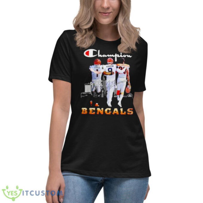 Champion Chase Burrow and Mixon Cincinnati Bengals shirt
