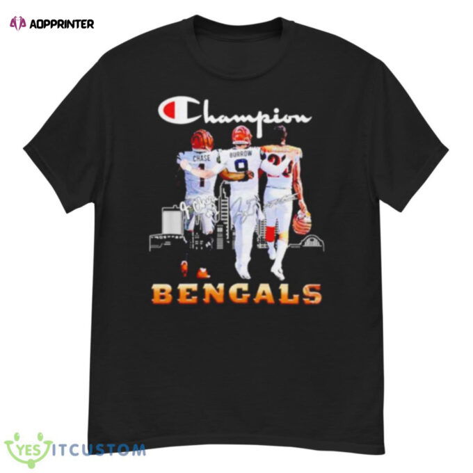 Champion Chase Burrow and Mixon Cincinnati Bengals shirt