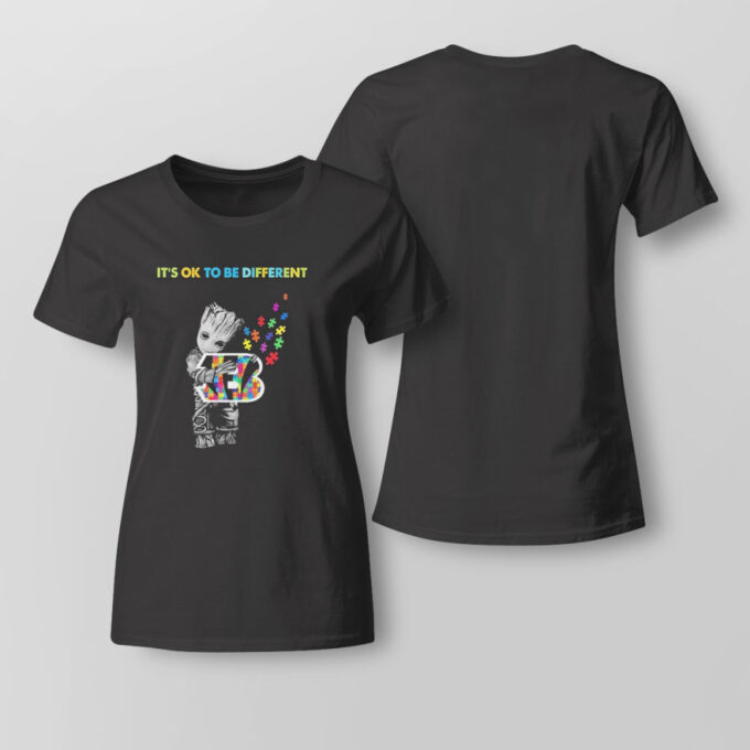 Cincinnati Bengals Groot Hug Autism Its Ok To Be Different Shirt