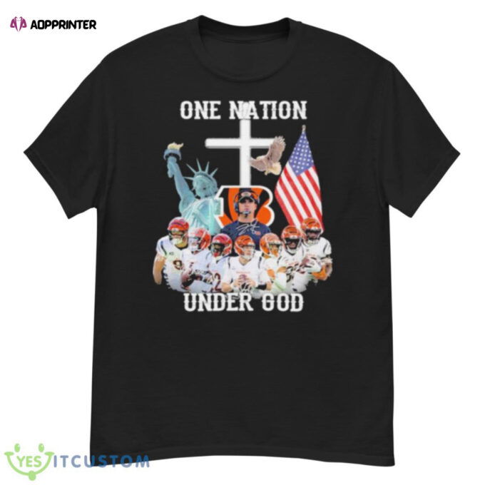 Cincinnati Bengals One Nation Under God NFL 2022 Signatures Shirt