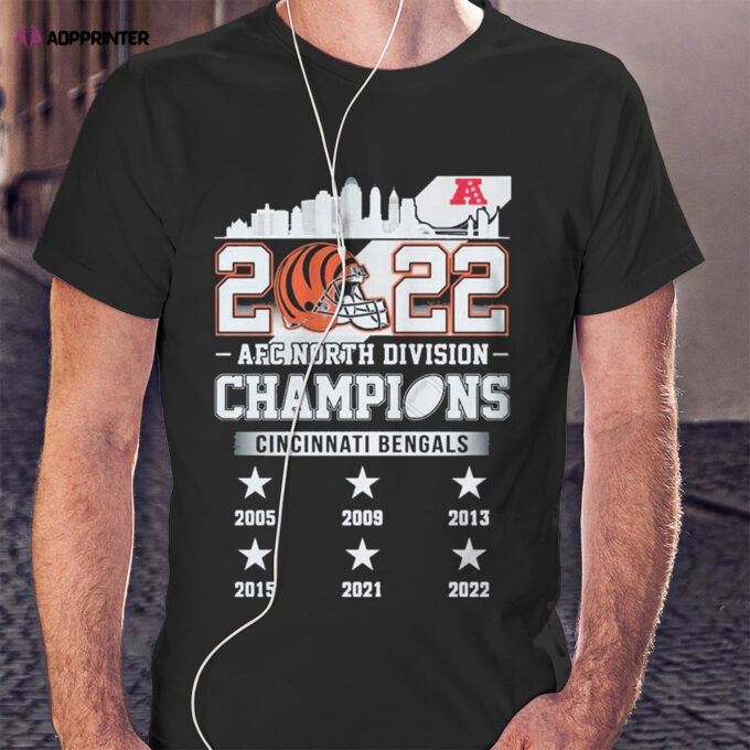 Cincinnati Bengals Skyline 2022 Afc North Division Champions Shirt