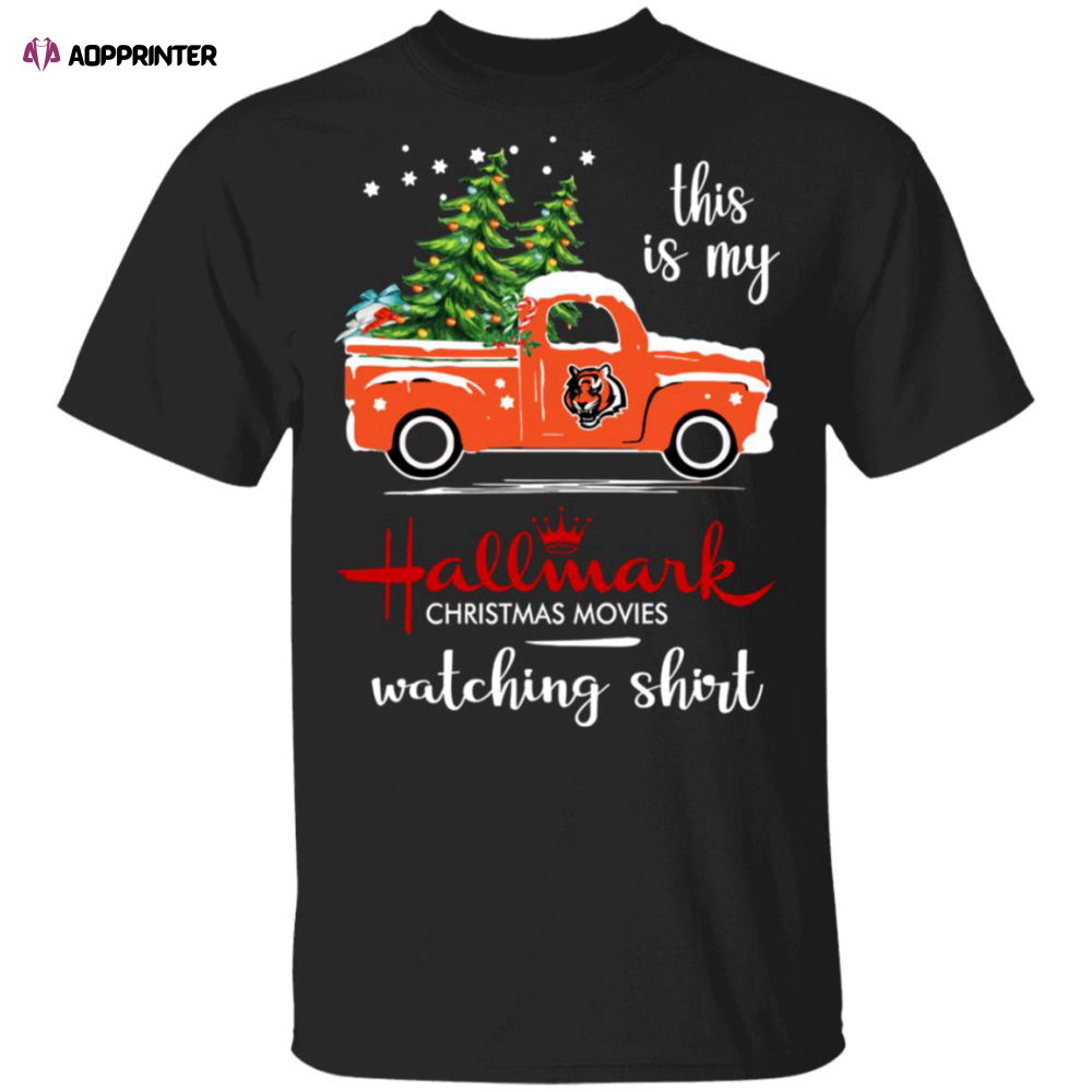 Cincinnati Bengals This Is My Hallmark Christmas Movies Watching Shirt Cincinnati Bengals This Is My Hallmark Christmas Movies Watching Shirt