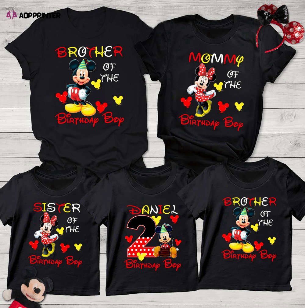 Custom Disney Birthday Boy Shirt, Personalized Disney Birthday Shirt Custom Disney Birthday Boy Shirt, Personalized Disney Birthday Shirt