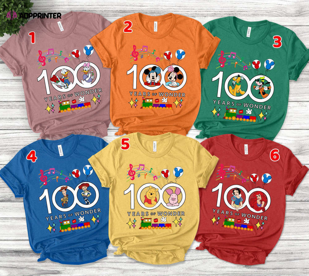 Disney 100 Years of Wonder Shirt/Disney Shirt Vacation 100 Years of Wonder Shirt Disney 100 Years of Wonder Shirt/Disney Shirt Vacation 100 Years of Wonder Shirt