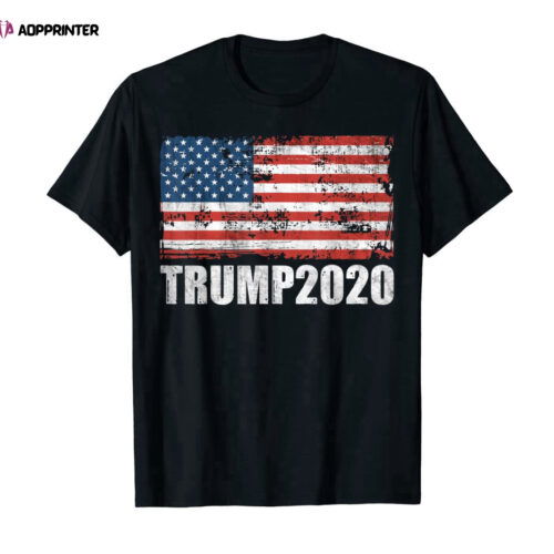 Donald Trump Election 2020 - American Flag Vintage USA T-Shirt
